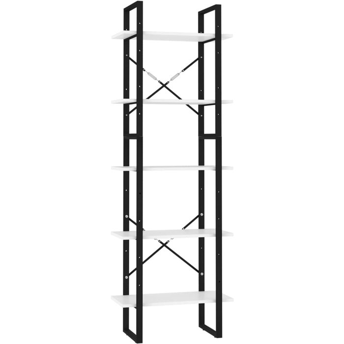 Estantería de 5 niveles madera contrachapada gris 60x30x175 cm – comfortxl