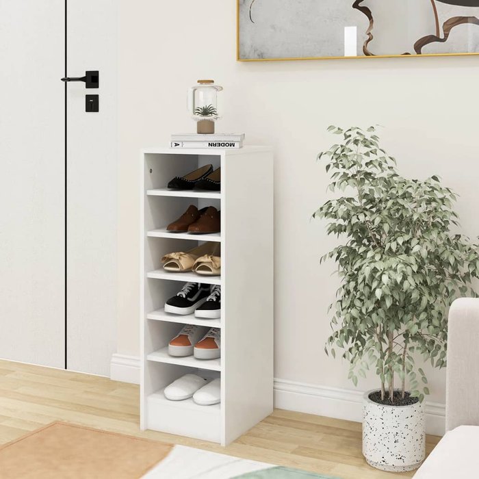 Maison exclusive - mueble zapatero de madera contrachapada blanco 31,5x35x90 cm