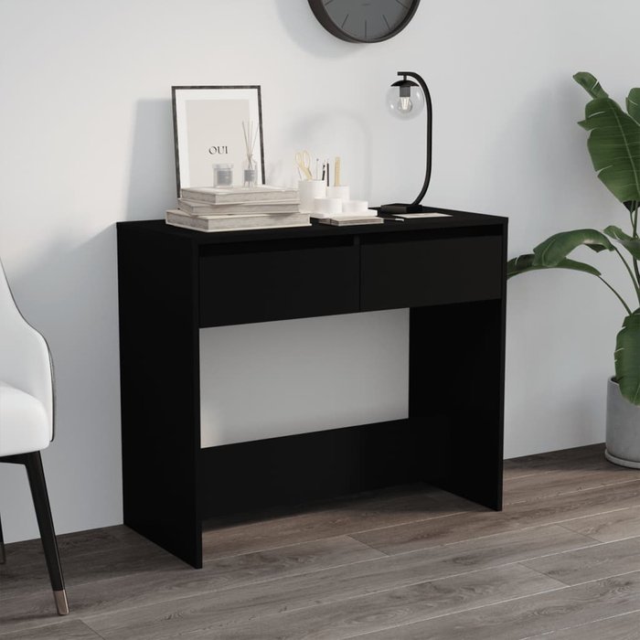 Maison exclusive - mesa consola de madera contrachapada negro 89x41x76,5 cm