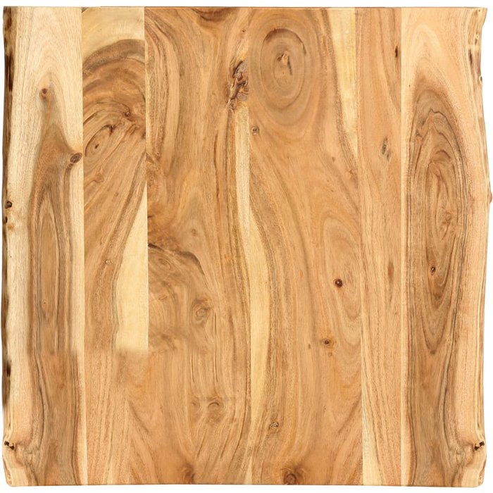 Tablero de mesa, madera maciza de acacia, 58 x (50-60) x 2,5 cm