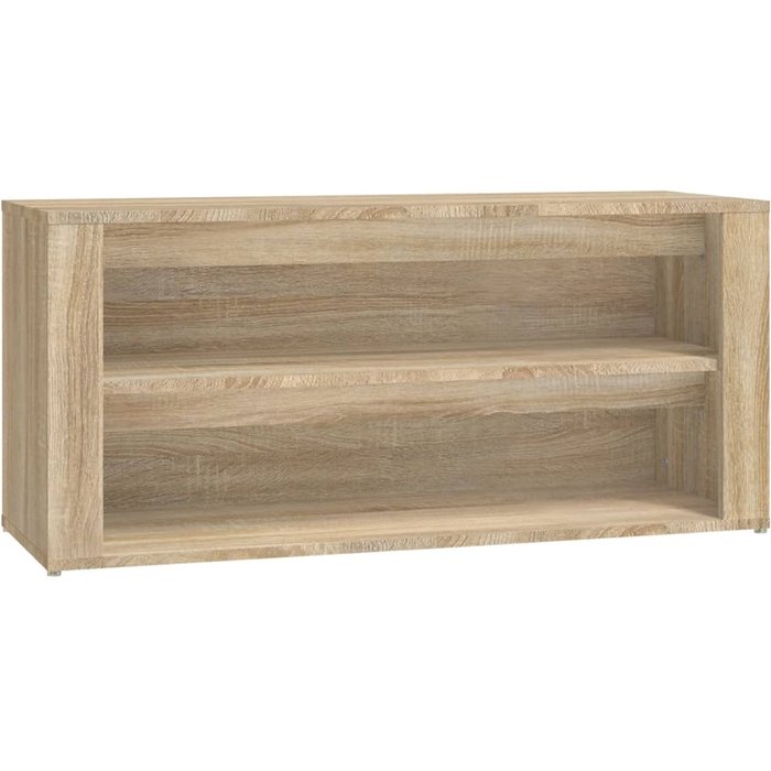 Mueble zapatero madera contrachapada roble sonoma 100x35x45 cm - comfortxl