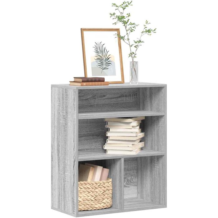 Librería sonoma gris de 60x30x71,5 cm, madera de ingeniería. - pangivo