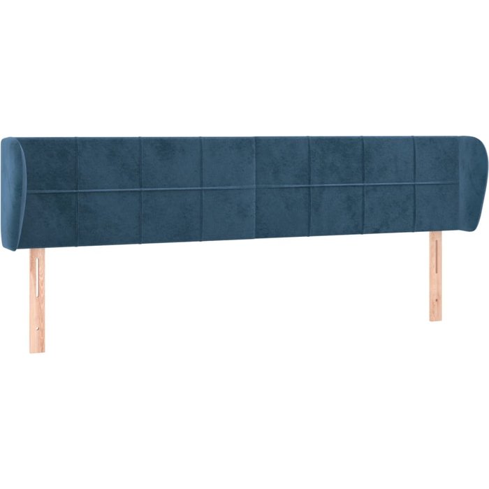 Cabecero cama - mueble cabecero de terciopelo azul oscuro 163x23x78/88 cm