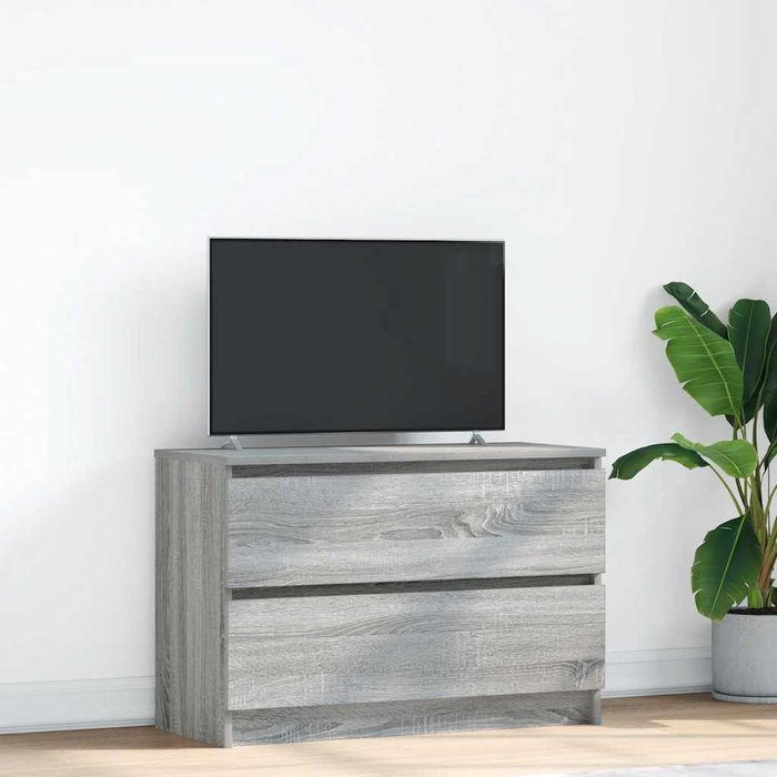 Mueble de tv sonoma gris 80x35x54 cm madera de ingeniería
