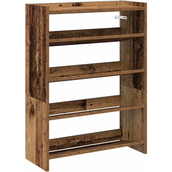 Mueble zapatero madera contrachapada madera vieja 60x25x81 cm - comfortxl