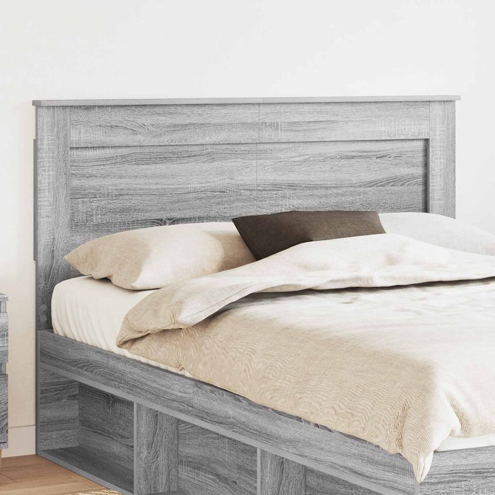 Maison exclusive - cabecero con cabecera gris sonoma 140 cm madera contrachapada
