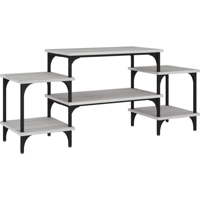 Mueble tv sonoma gris 117x35x52 cm madera contrachapada