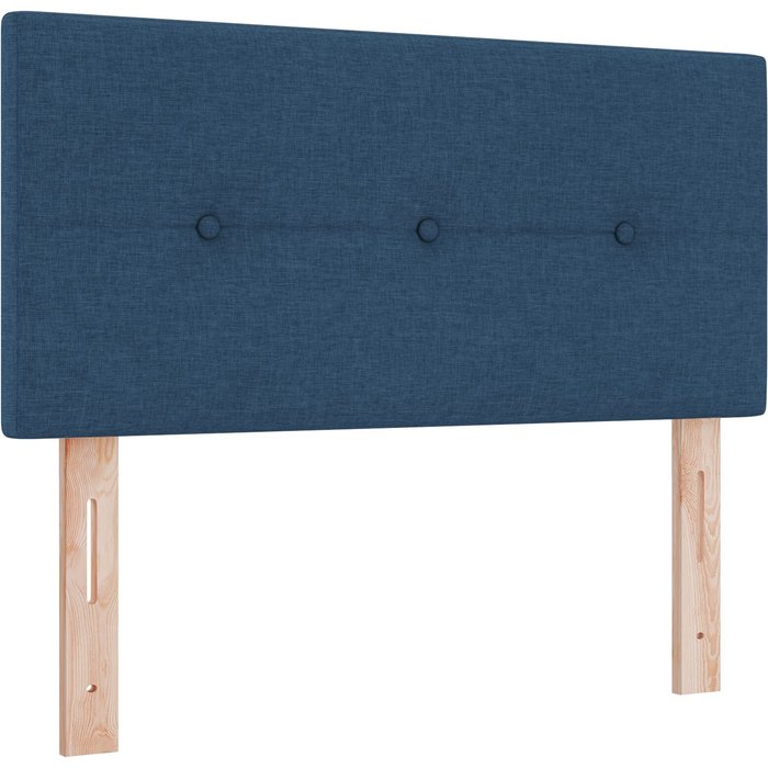 Cabecero con botones tapizado en azul de 90 cm cfw9661208