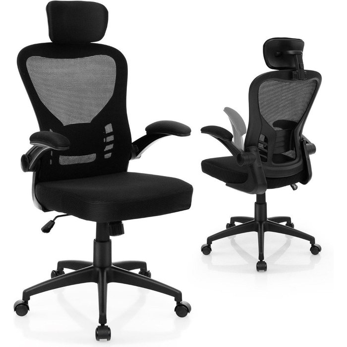 Silla ergonómica de oficina de malla con respaldo mecedor