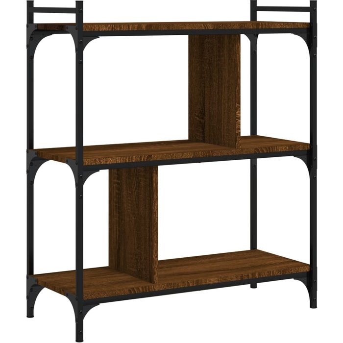 Librería 3 estantes madera ingeniería marrón roble 76x32x88 cm – comfortxl