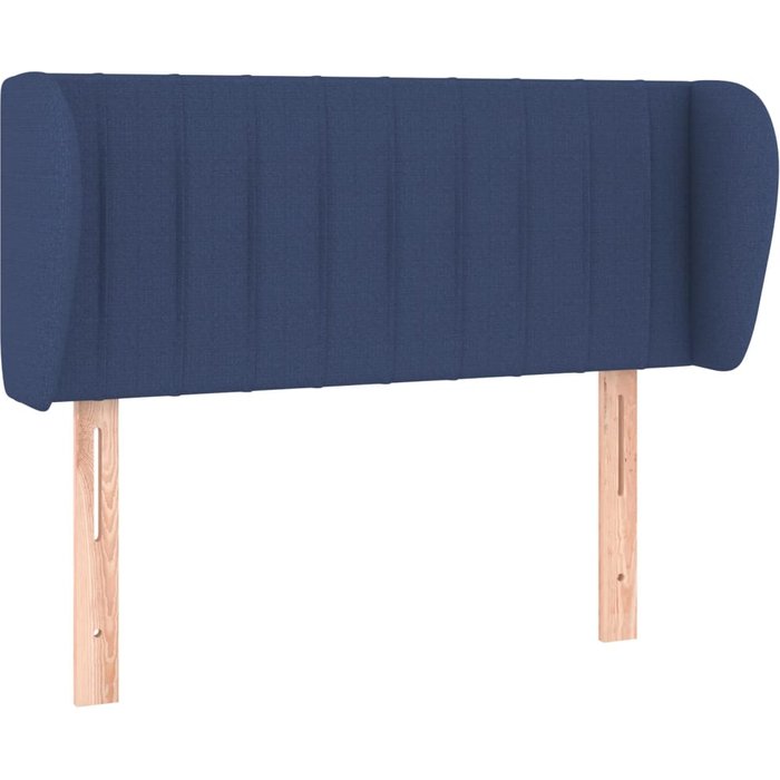 Cabecero cama - mueble cabecero de tela azul 83x23x78/88 cm