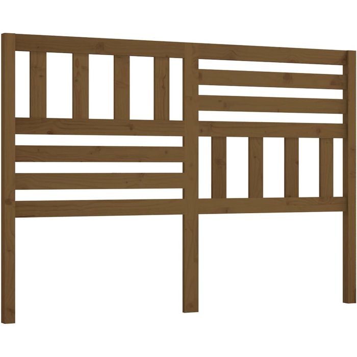 Cabecero de cama madera maciza de pino marrón miel 141x4x100 cm - comfortxl