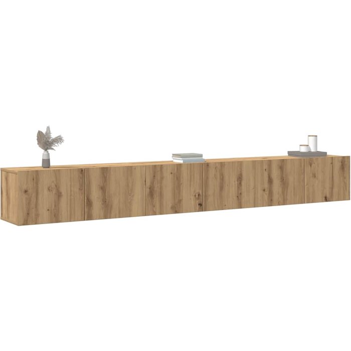 Mueble para tv de pared madera contrachapada artesanal 3 piezas vidaxl