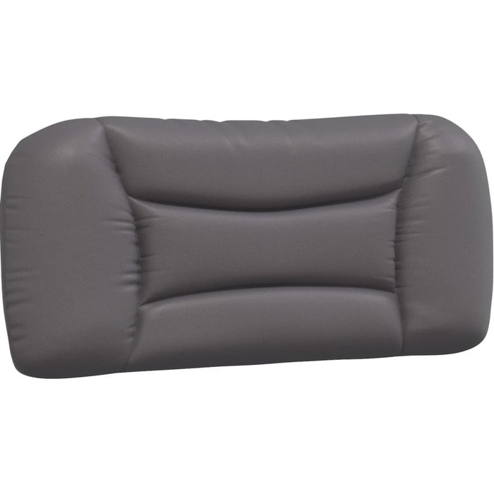 Cabecero de cama acolchado cuero sintético gris 80 cm - comfortxl