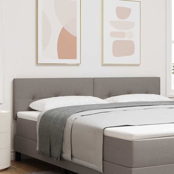 Cabecero led con tiras led con cabecera taupé 180 cm tela vidaxl