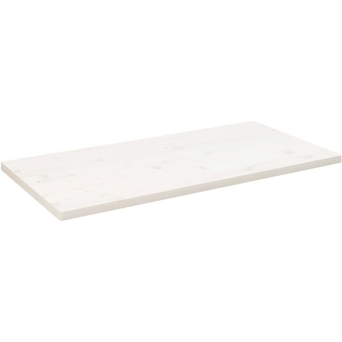 Tablero de mesa blanco 110x55x2,5 cm madera maciza de pino