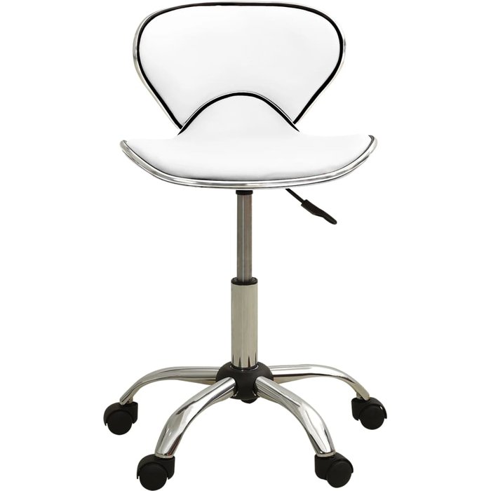 Silla de oficina | sillón oficina de cuero sintético blanco cfw443721