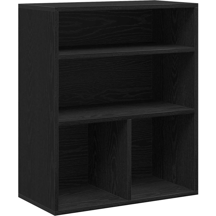 Estantería madera ingeniería negra 60x30x71,5 cm – comfortxl