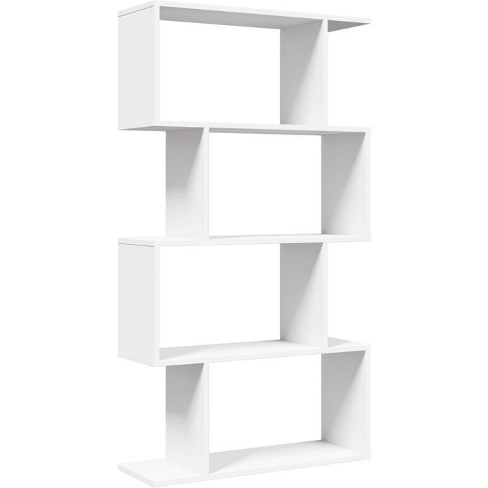 Librería divisor 4 niveles madera ingeniería blanco 70x24x129cm cfw82214