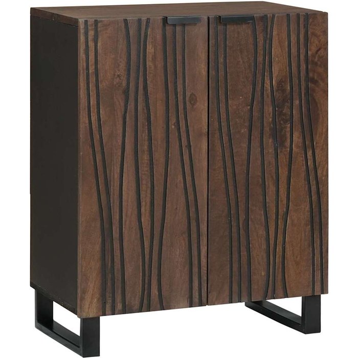 Vitrina | aparador marrón 60 x 33.5 x 75 cm madera maciza de mango