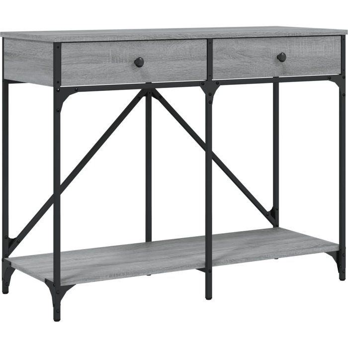 Mesa consola madera de ingeniería gris sonoma 100x39x78,5 cm - comfortxl