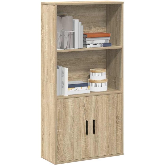 Librería de roble sonoma 60x24x120 cm madera de ingeniería