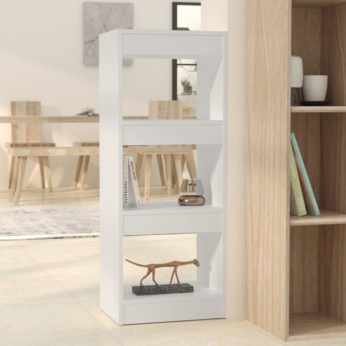 Maison exclusive - estantería/divisor madera de ingeniería blanco 40x30x103 cm