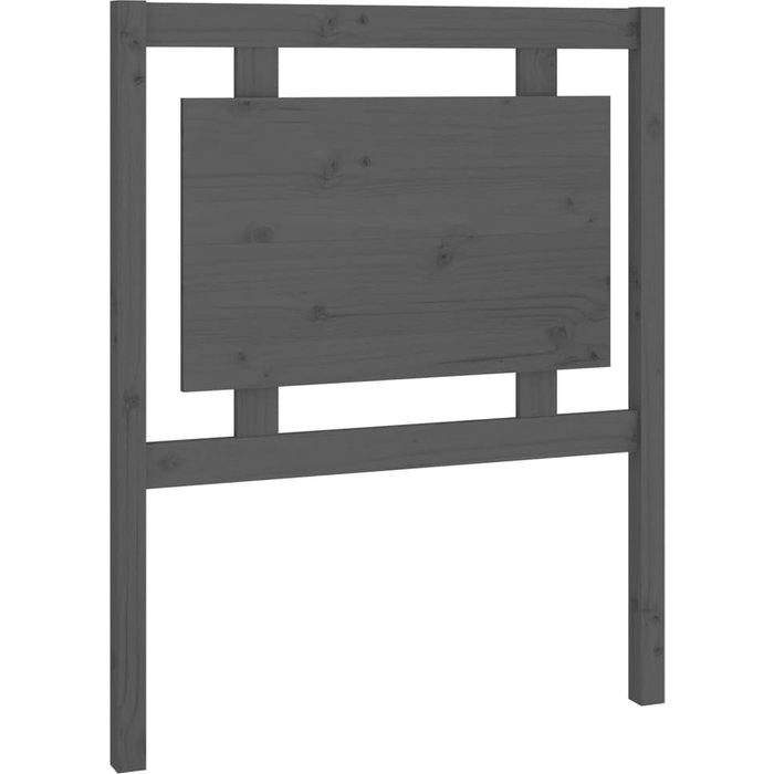 Cabecero de cama - mueble cabecero madera maciza de pino gris 80,5x4x100 cm