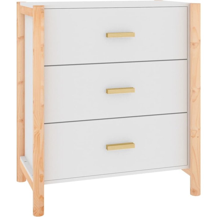 Aparador de madera contrachapada blanco 62x38x70 cm - comfortxl