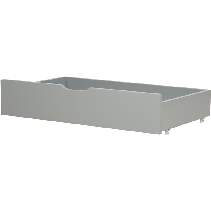 Beliani conjunto de 2 cajones de cama madera de pino rumilly gris