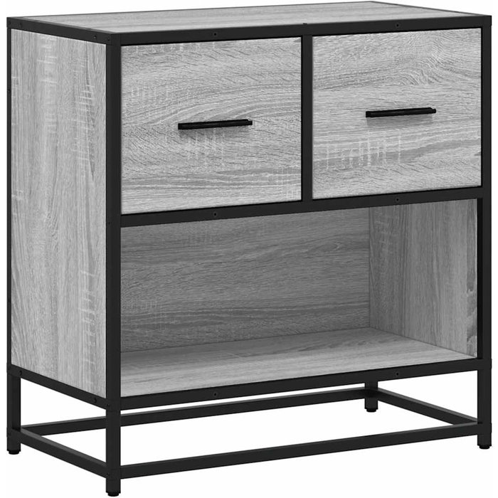 Mesita de noche sonoma gris 60x31x60 cm madera contrachapada - comfortxl