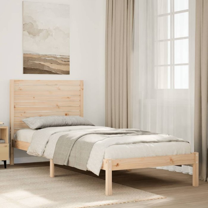 Cama extralarga sin colchón madera maciza 100x220 cm vidaxl