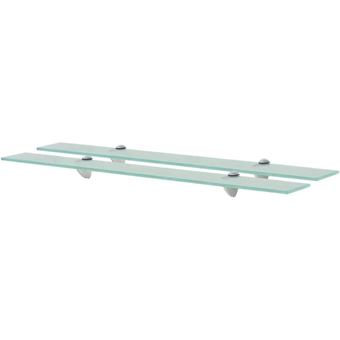 Estantes de pared 2 piezas vidrio 80 x 20 cm 8 mm