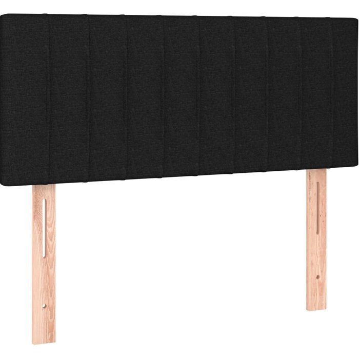 Cabecero cama - mueble cabecero de tela negro 80x5x78/88 cm