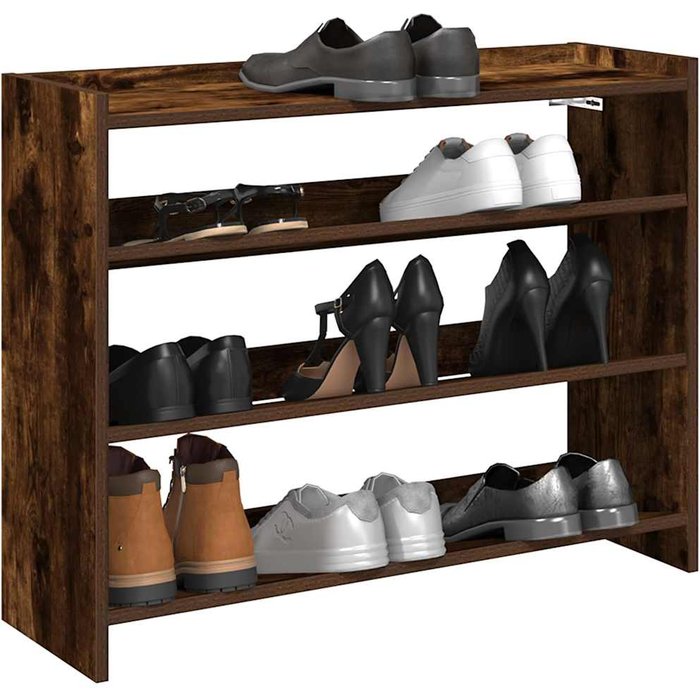 Maison exclusive - zapatero madera contrachapada roble ahumado 80x25x62 cm