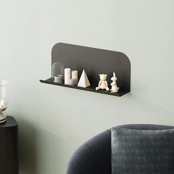 Estante de pared long pouch negro