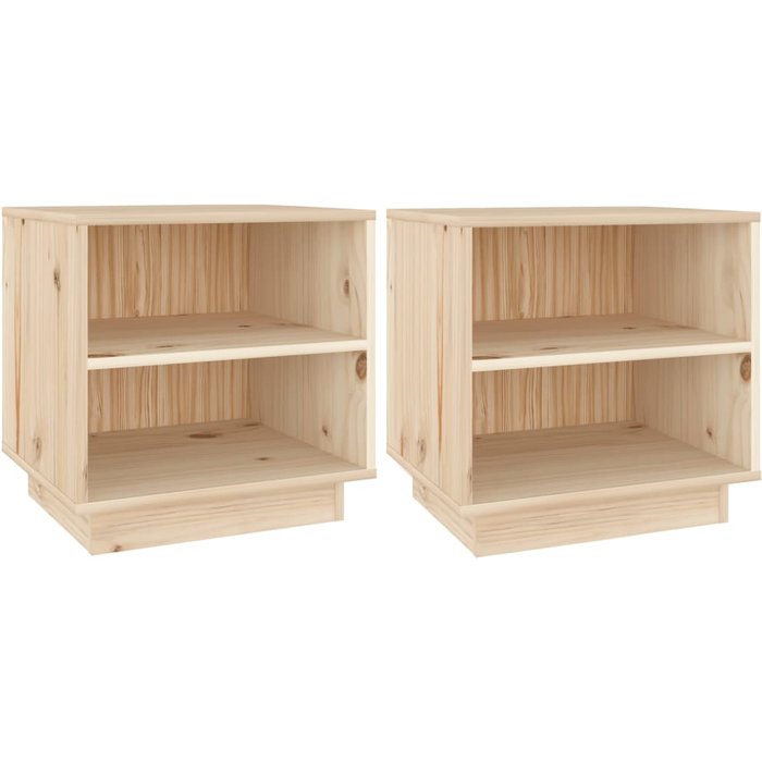 Mesitas de noche 2 unidades madera maciza de pino 40x34x40 cm - comfortxl