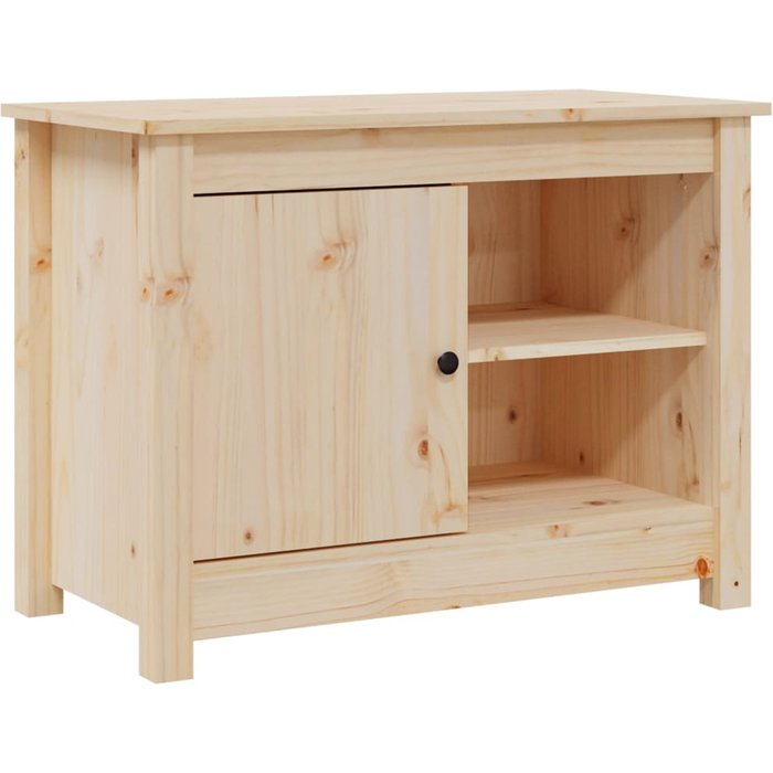 Mueble tv | mueble de salón de madera maciza de pino 70x36,5x52 cm cfw64286