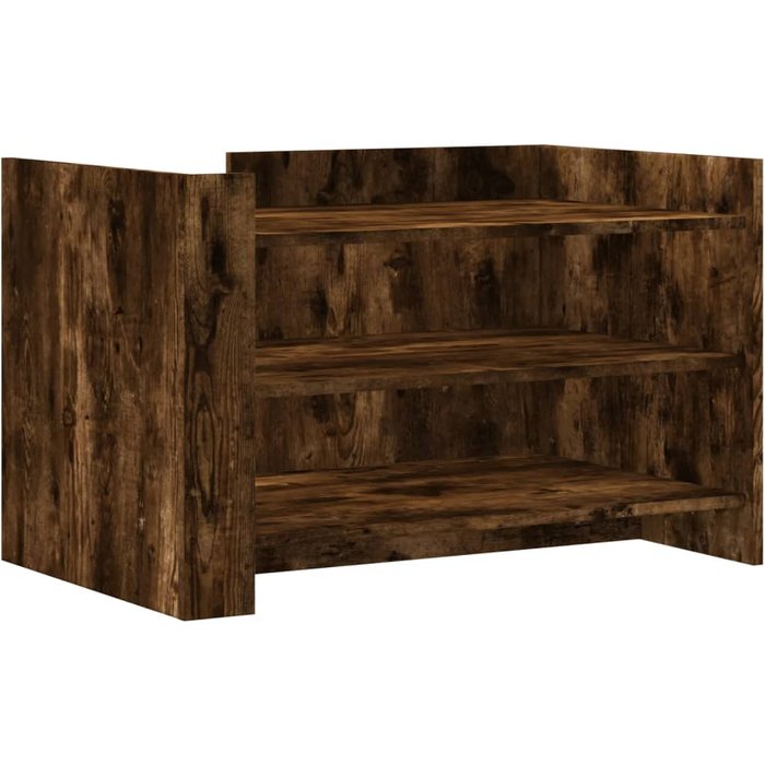 Mesa de centro de madera laminada de roble ahumado 80x50x50 cm - comfortxl