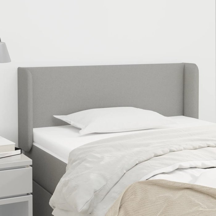Cabecero de tela gris claro 93x16x78/88 cm - comfortxl