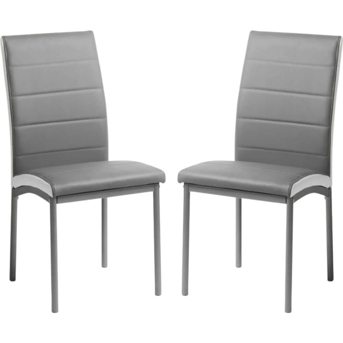 Pack 2 sillas meli de comedor salón cocina polipiel modernas 92x54x45 cm