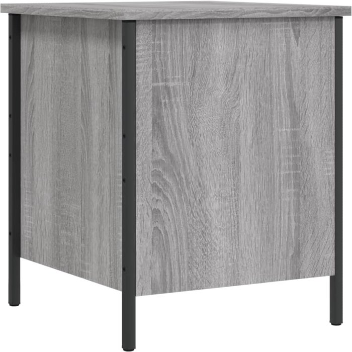 Banco con almacenaje madera ingeniería gris sonoma 40x42,5x50cm - comfortxl