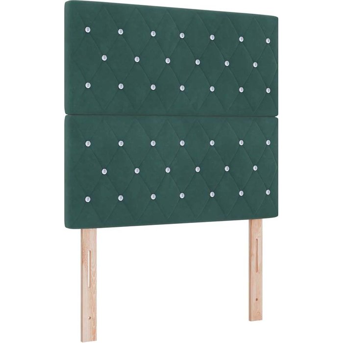 Cabecero cama - mueble cabecero verde claro gris 100 cm terciopelo