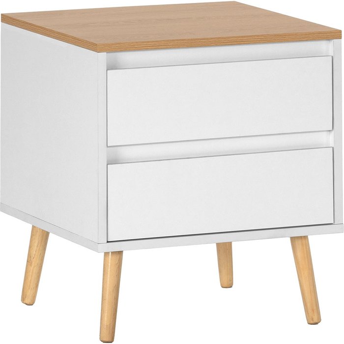 Mesita de noche desi 2 cajones color blanco
