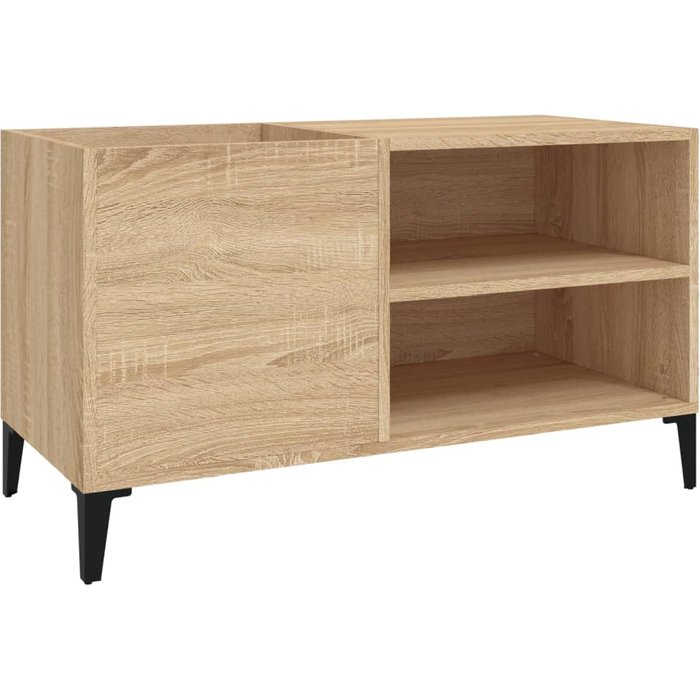 Mueble discos madera contrachapada roble sonoma 84,5x38x48 cm – comfortxl