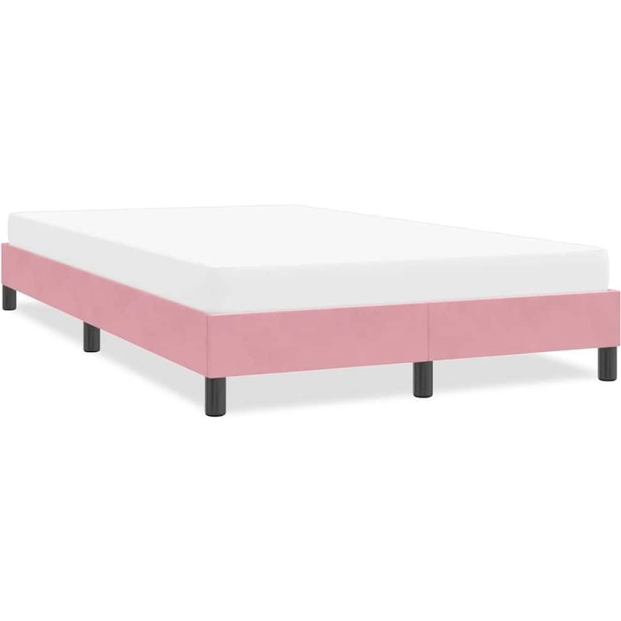 Estructura de cama sin colchón terciopelo rosa 120x220 cm vidaxl