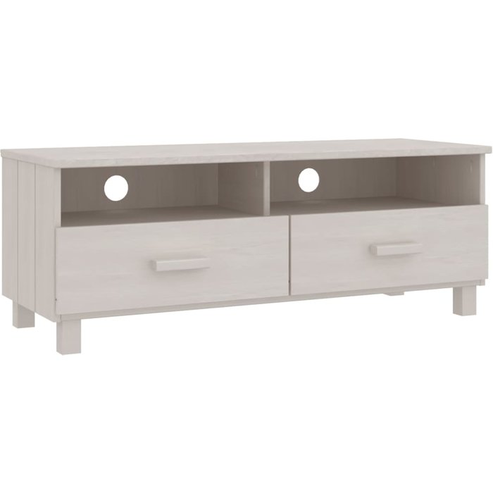 Hamar mueble tv blanco 106x40x40 cm madera maciza de pino