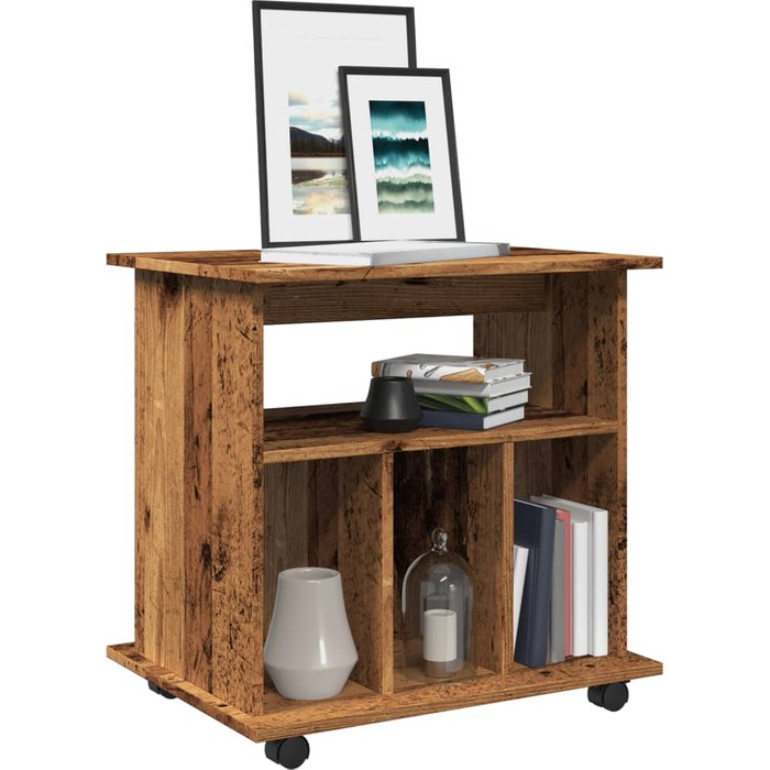 Armario rodante de madera antigua 60x45x60 cm madera de ingeniería