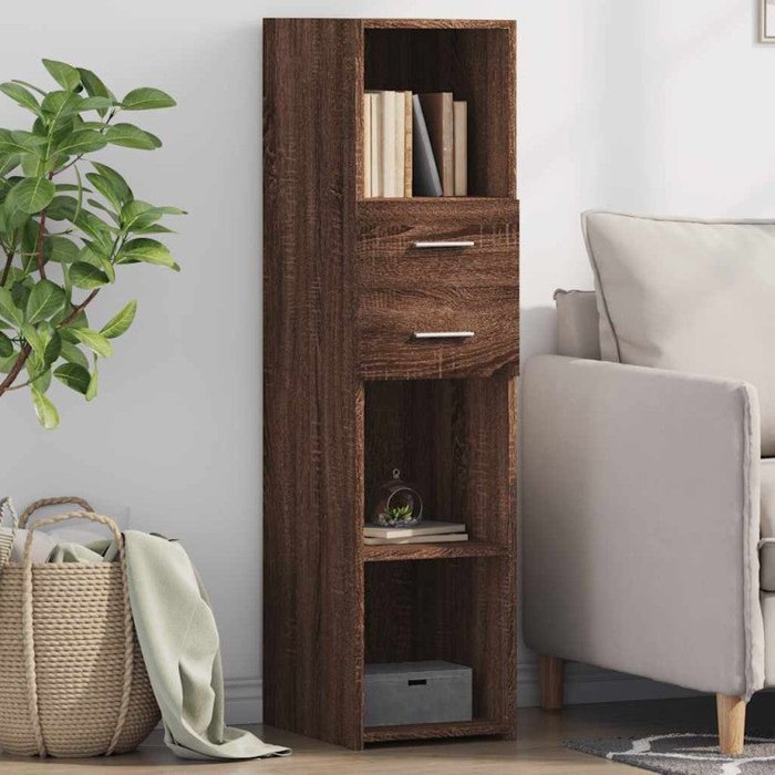 Vidaxl aparador alto madera de ingeniería marrón roble 30x42,5x124 cm
