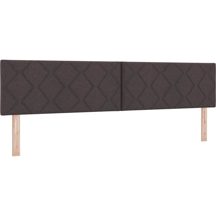 Cabecera led set de 2 marrón oscuro tapicería 200 cm moderna